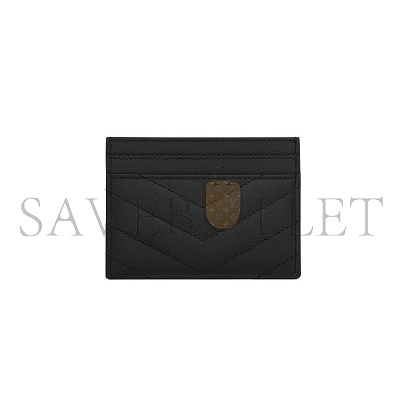 YSL CASSANDRE MATELASSÉ CARD CASE IN GRAIN DE POUDRE LEATHER 423291BOW011000 (10.5*7.5*0.5cm)